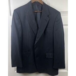 Hart‎ Schaffner Marx Blazer Men's 42R Navy Wool Pinstripe Suit Jacket Dillard's